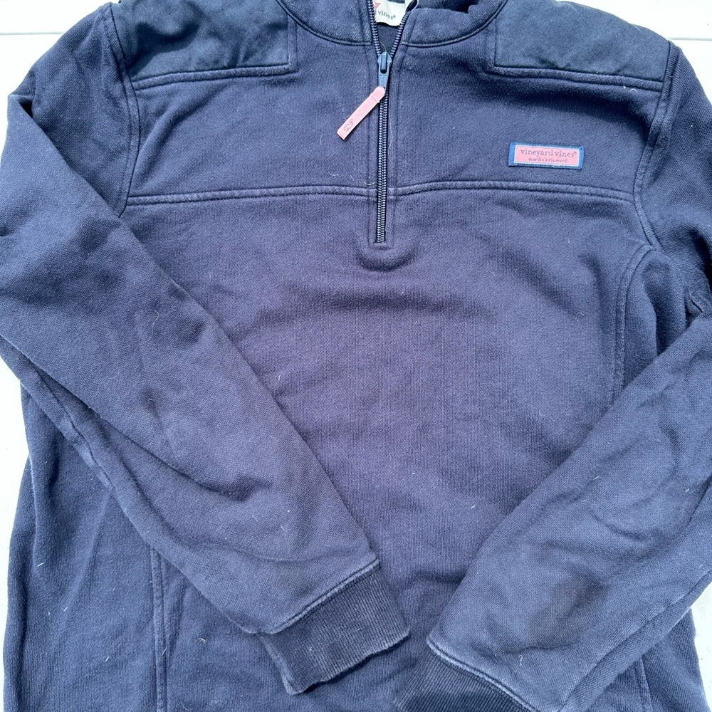Vineyard Vines Navy Zip-Up Sweater
